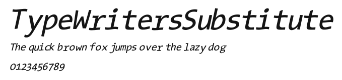 TypeWritersSubstitute Preview