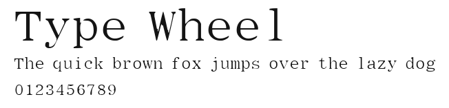 Type Wheel Preview