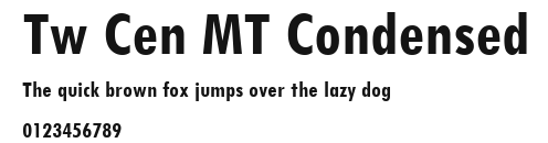 Tw Cen MT Condensed Preview