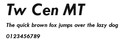 Tw Cen MT Preview