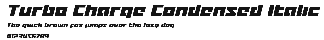Turbo Charge Condensed Italic Preview