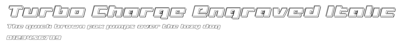 Turbo Charge Engraved Italic Preview