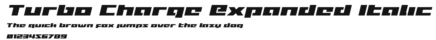 Turbo Charge Expanded Italic Preview