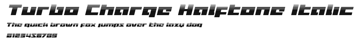 Turbo Charge Halftone Italic Preview