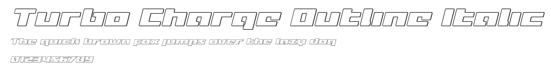 Turbo Charge Outline Italic Preview