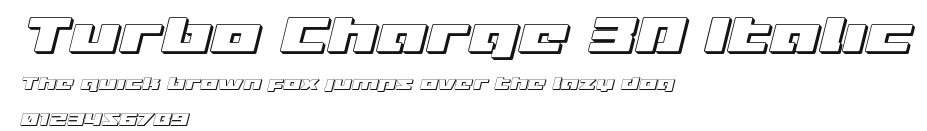 Turbo Charge 3D Italic Preview