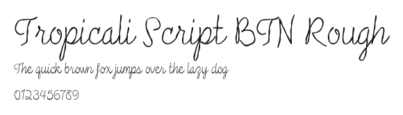 Tropicali Script BTN Rough Preview