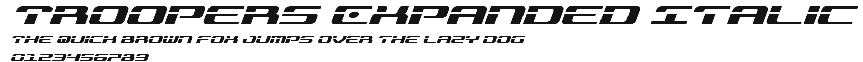 Troopers Expanded Italic Preview