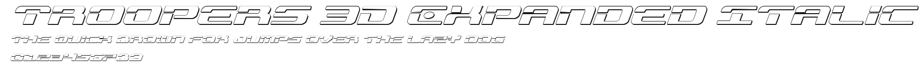 Troopers 3D Expanded Italic Preview