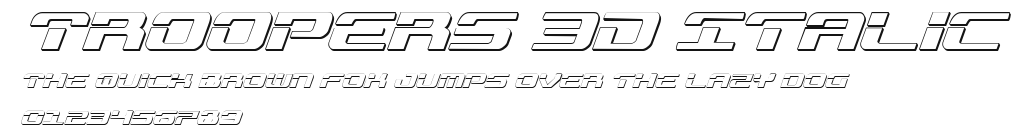 Troopers 3D Italic Preview