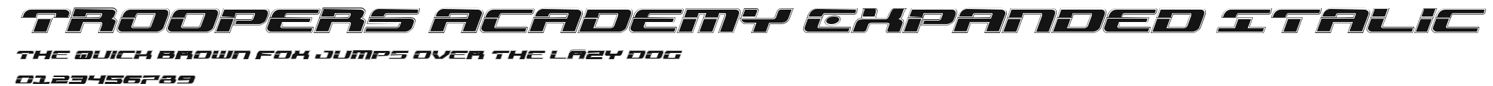 Troopers Academy Expanded Italic Preview