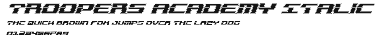 Troopers Academy Italic Preview