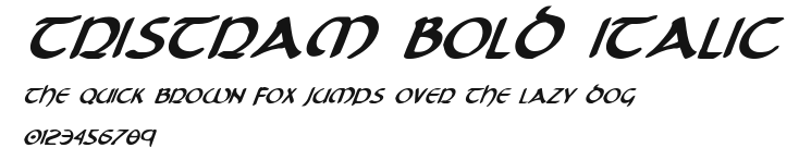 Tristram Bold Italic Preview