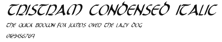 Tristram Condensed Italic Preview