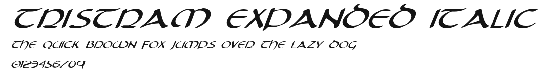 Tristram Expanded Italic Preview