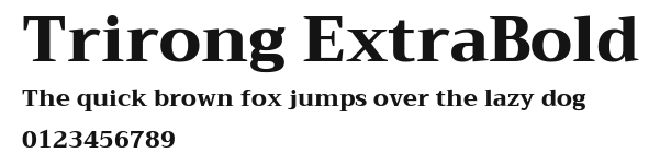Trirong ExtraBold Preview