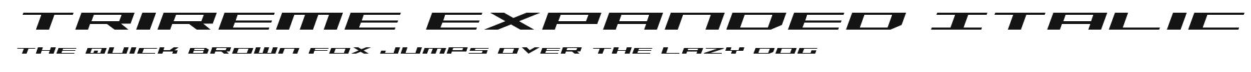 Trireme Expanded Italic Preview