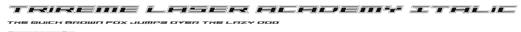 Trireme Laser Academy Italic Preview