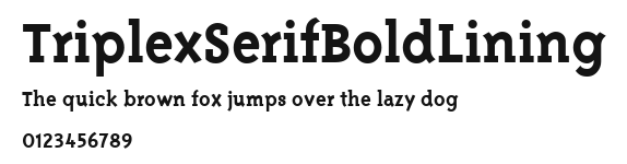 TriplexSerifBoldLining Preview