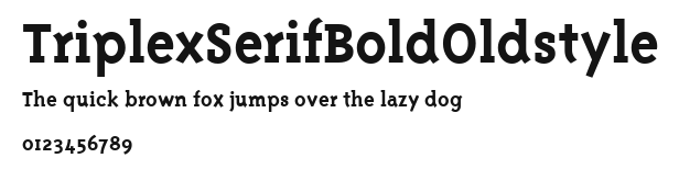 TriplexSerifBoldOldstyle Preview