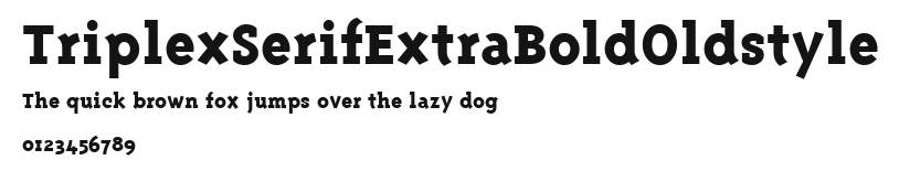 TriplexSerifExtraBoldOldstyle Preview