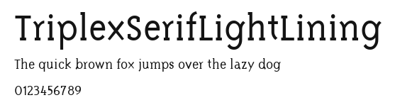 TriplexSerifLightLining Preview