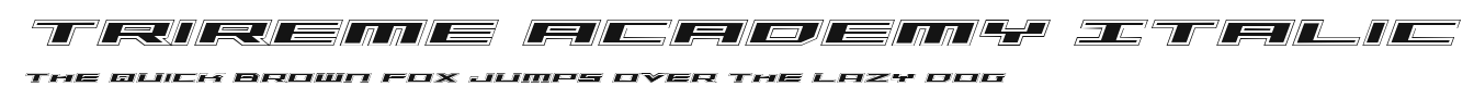 Trireme Academy Italic Preview
