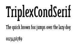 TriplexCondSerif Preview