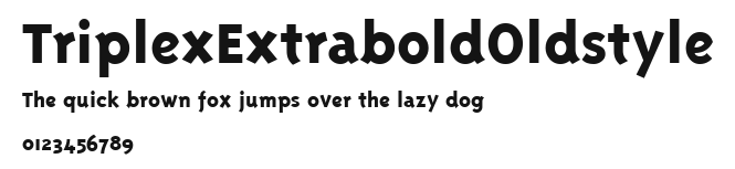 TriplexExtraboldOldstyle Preview