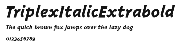 TriplexItalicExtrabold Preview
