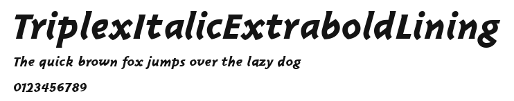 TriplexItalicExtraboldLining Preview