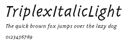 TriplexItalicLight Preview