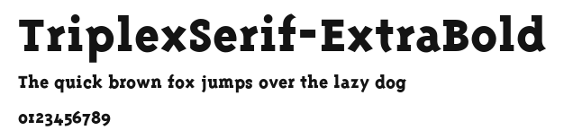 TriplexSerif-ExtraBold Preview