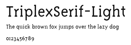 TriplexSerif-Light Preview