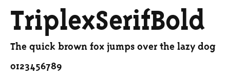 TriplexSerifBold Preview