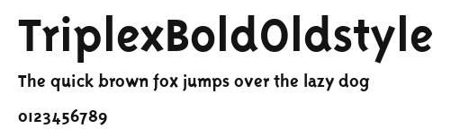TriplexBoldOldstyle Preview