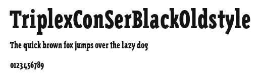 TriplexConSerBlackOldstyle Preview