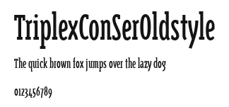 TriplexConSerOldstyle Preview