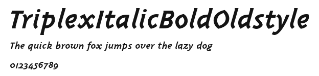TriplexItalicBoldOldstyle Preview