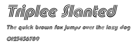 Triplee Slanted Preview