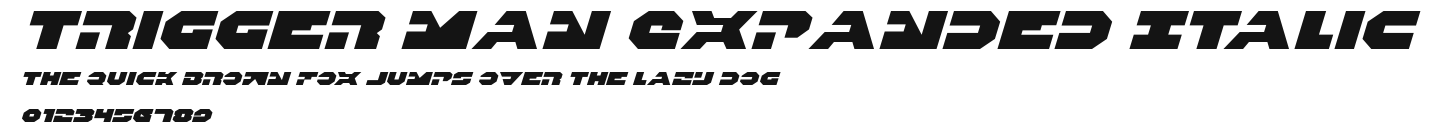 Trigger Man Expanded Italic Preview