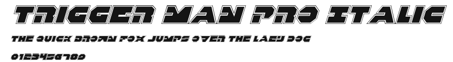 Trigger Man Pro Italic Preview