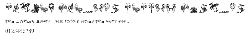 Tribal Dragons Tattoo Designs Preview