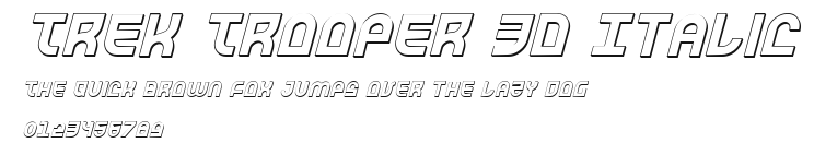 Trek Trooper 3D Italic Preview