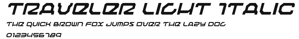 Traveler Light Italic Preview