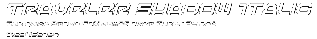 Traveler Shadow Italic Preview