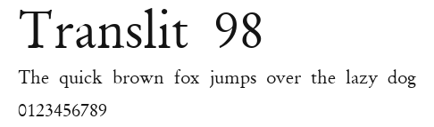 Translit 98 Preview