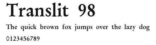Translit 98 Preview