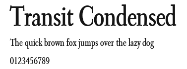 Transit Condensed Preview