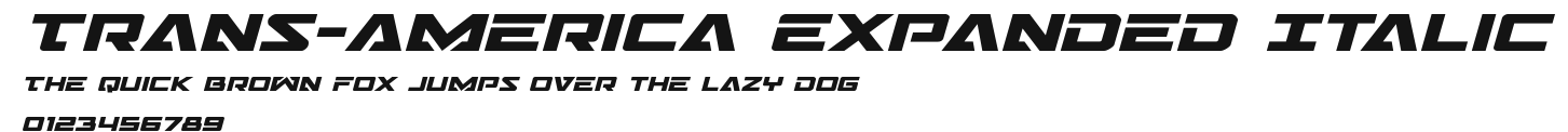 Trans-America Expanded Italic Preview